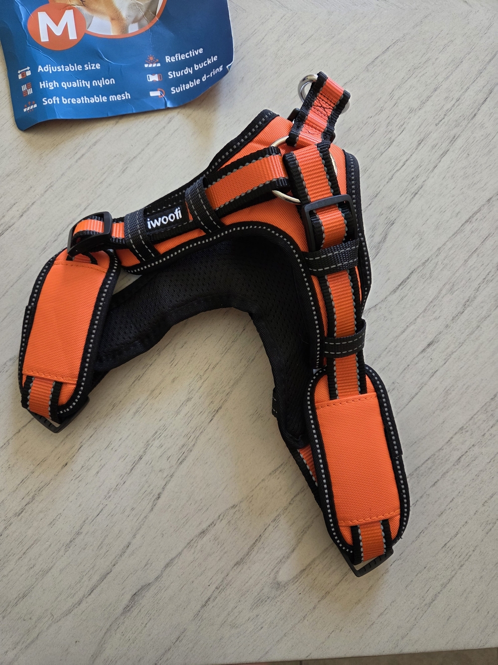 IWOOFI Dog Harness: No-Choke, Reflective, Adjustable Vest for Medium Dogs